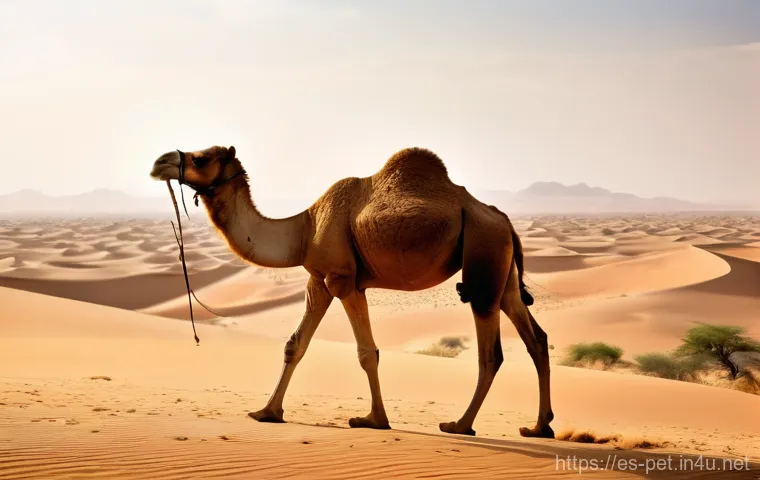 낙타 물 저장 비밀 - Prompt 1: The Resilient Desert Survivor with Fat-Filled Humps**