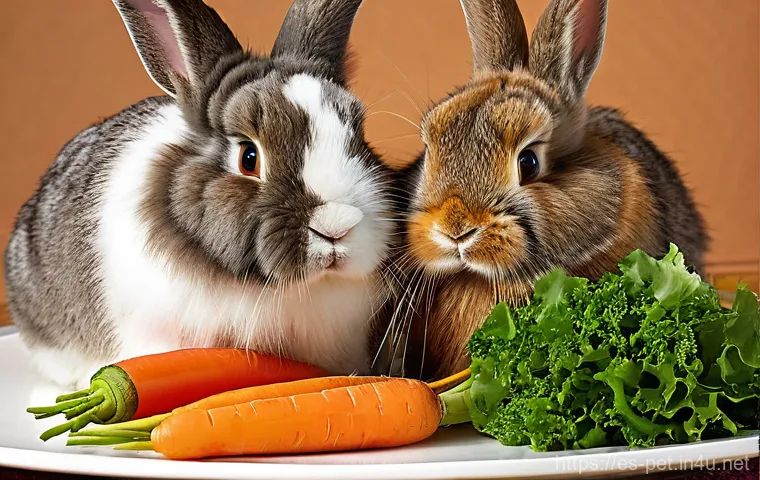 토끼 사료 비교 분석 - **Prompt: A healthy, happy adult domestic rabbit enjoying its essential diet.**
    "A fluffy, healt...